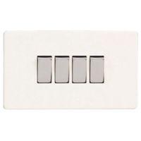 varilight 10a 2 way ice white quadruple light switch