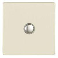 varilight 6a 2 way single white chocolate single push light switch