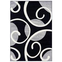 Valera Black & Grey Modern Carved Rug