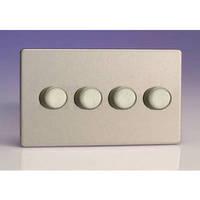 Varilight V-Pro Dimmer 4 Gang Brushed Steel