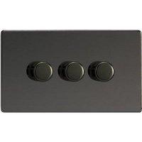 Varilight V-Pro 3 Gang Dimmer - Iridium Black