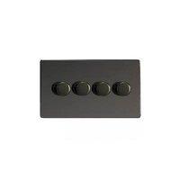 Varilight V-Pro 4 Gang Dimmer - Iridium Black