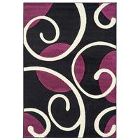 Valera Black & Purple Modern Rug