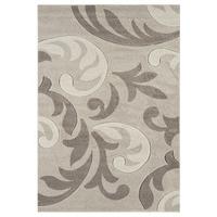 valera natural damask modern carved rug