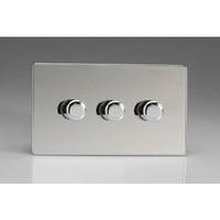 Varilight V-Pro 3 Gang Dimmer - Chrome