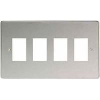 varilight power grid 4 gang grid plate screwless chrome e58636