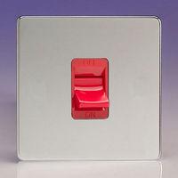 Varilight screwless 45A Cooker Switch Screwless Chrome - E58620