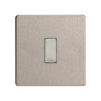 Varilight v-pro eclique2 1 Gang Slave for ECLIQUE2 LED Dimmer Brushed Steel - E59246