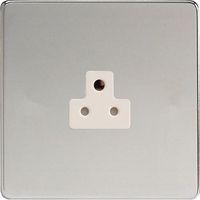 varilight screwless 1 gang 5a socket screwless chrome e58609