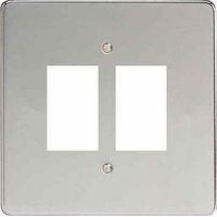 varilight power grid 2 gang grid plate screwless chrome e58634