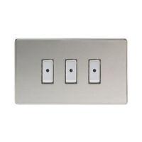 varilight v pro eclique2 3 gang master 100w led dimmer polished chrome ...