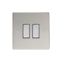 Varilight v-pro eclique2 2 Gang Slave for ECLIQUE2 LED Dimmer Polished Chrome - E59239