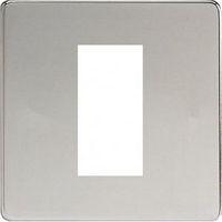 Varilight data grid 1 Gang Data Grid Screwless Chrome - E58653