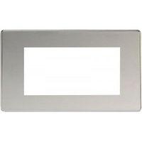 Varilight data grid 4 Gang Data Grid Screwless Chrome - E58655