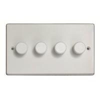 varilight v pro 4 gang 2 way 250w led dimmer white e58693