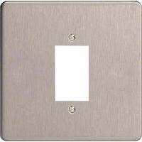 varilight power grid 1 gang grid plate screwless steel e58286