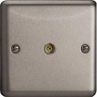 Varilight raised edge 1 Gang Coax Outlet Raised Matt - E58331