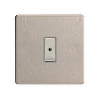 Varilight v-pro eclique2 1 Gang Master 100W LED Dimmer Brushed Steel - E59242