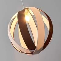Valento - Fabric pendant light in brown and white