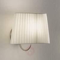 Valentin wall light with a pleated lampshade