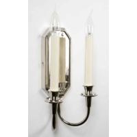 Valerie N829 Traditional Solid Brass Nickel Plated 2 Light Wall Light