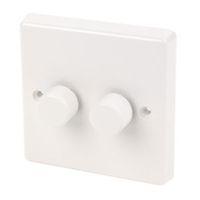varilight 2 way double white dimmer switch