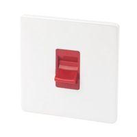Varilight 45A Double Pole Ice White Cooker Switch