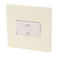 Varilight 10A Single White Chocolate Fan Isolator Switch