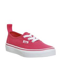 Vans Authentic Kids Trainers HOT PINK TRUE WHITE