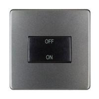 varilight 10a 1 way single grey slate effect switch