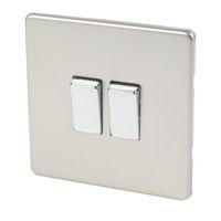 Varilight 10A 2-Way Double Chrome Effect Switch