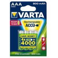 Varta Rechargeable AAA Battery 800Mah Pack of 4