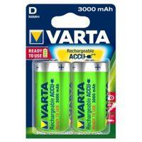 Varta Rechargeable D Battery 3000Mah Pack of 2