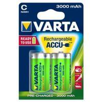 Varta Rechargeable C Battery 3000Mah Pack of 2