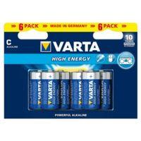 Varta High Energy C Alkaline Battery Pack of 6