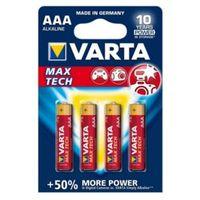 Varta Max Tech AAA Alkaline Battery Pack of 4
