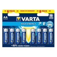 Varta High Energy AA Alkaline Battery Pack of 8