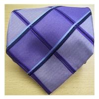 Van Gils Purple Check Silk Tie