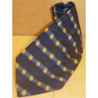 van heusen blue yellow stripe silk tie