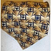 Van Gils Gold Patterned Silk Tie