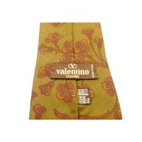 Valentino Silk Tie Forest Green With Floral Design