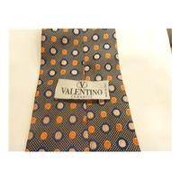 Valentino Cravatte Silk Tie Multi Coloured Circle Design