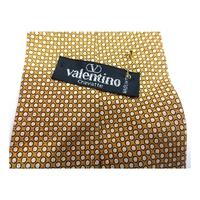 Valentino Spotted Gold Silk Tie