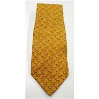Valentino yellow mix dog print silk tie
