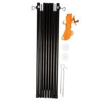 Vango Adjustable Steel King 180cm-220cm Pole Set - Black, Black