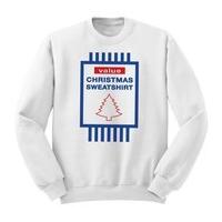value christmas sweatshirt white mens l