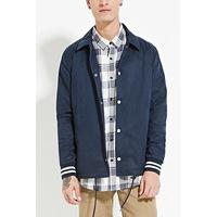 Varsity-Stripe Buttoned Jacket