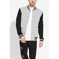 Varsity-Striped Bomber Jacket