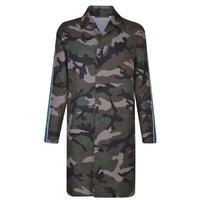 VALENTINO Long Camouflage Coat With Stripes