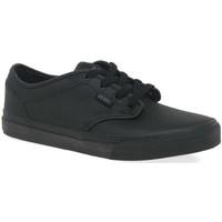 vans new atwood lace boys school shoes boyss shoes in black